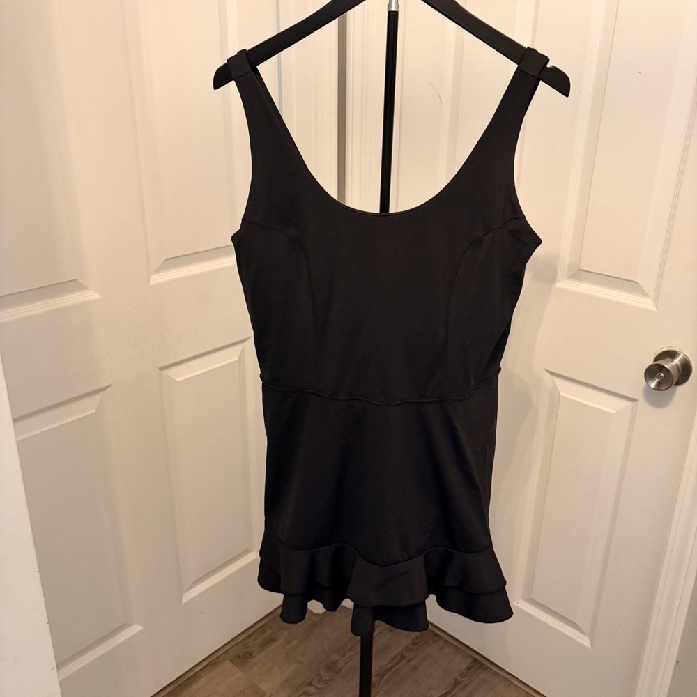JoyLab Black‎ Athletic Dress Ruffle Skort Romper XL Athleisure Tennis Pickleball
